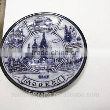 Wholesale Custom 3D Ceramics Mockba Russia Plate Souvenir for Sale photo-2