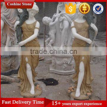 Antique Garden Life-size Woman Marble Statue With Light photo-2