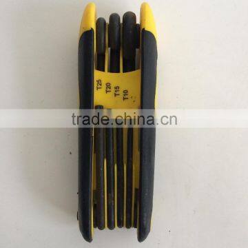 Factory Directly Evaporated Black Folding Type 8PC Allen Wrench Hex Key Hand Tool Set photo-2
