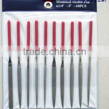 6-1/4'' length 4mm shank 10pcs diamond needle files set