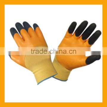 New Design Finger Double Dipped Smooth Nitrile Working Gloves