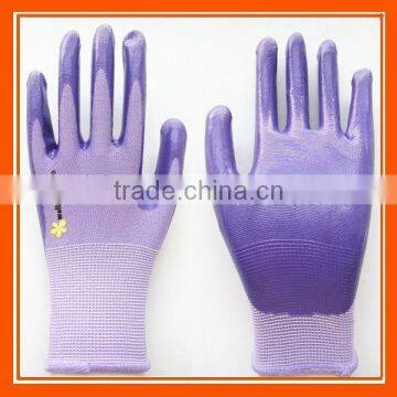 Nylon Knitted Garden Work Nitrile Coated Gloves ZMR778