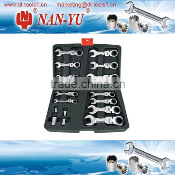 Stubby 16PCS Teeth Ratchet Handle Wrench Set