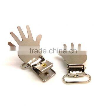 PALM Design Suspender Clip, Fashion High Quality Metal Suspender Clip With Plastic Teeth Inside for Garment photo-2
