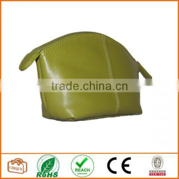 Leather Cosmetic Pouch Green