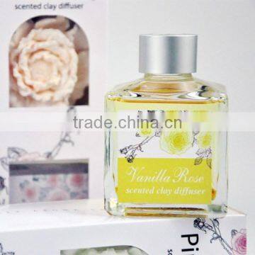 Wholesale Luxury Square 100ml Scented Ceramic Flower Diffuser, Aroma Reed Diffusers Gift Set photo-2