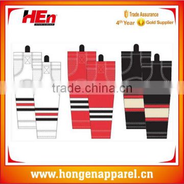 Hongen apparel Professional 2016 Best quality custom ice hockey jersey , custom hockey shirt team logo cotton sock