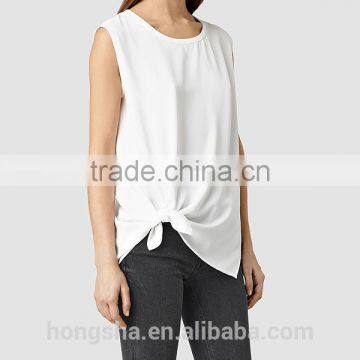 2016 Fashion Lightweight Knot Hemline Sleeveless Tank Top HST8036 photo-2
