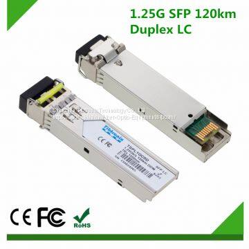 1,25 Гбит/с, 120 км, SFP-трансивер дуплексный LC, 1550 нм, одномодовый, DDM, аппаратная и вспомогательная оптическая волоконная продукция