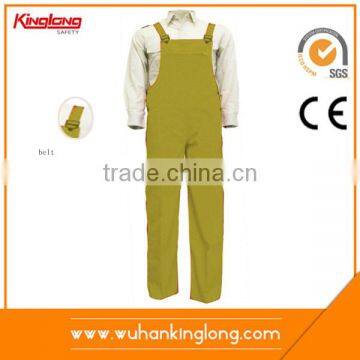 Factory wholesale mens hard tool bibpant in yellow