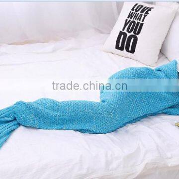 kids baby girls fishtail seamaid mermaid retail hand knitted blanket