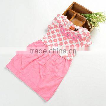 R&H readymade pink sunwing polka dot lovely girls dress importing clothes from china