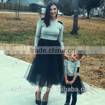 2017 New Arrive Tulle Skirt Mother And Daughter Matching Dresses photo-2