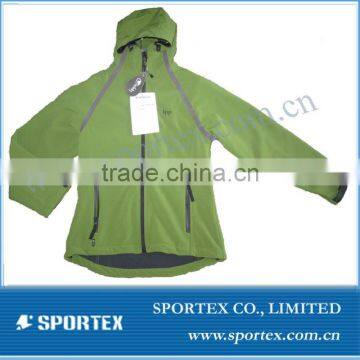 women's green solfshell jacket