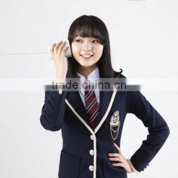 China Factory Price Juqian School Uniform Blazer Custom School Uniform Suit Designs photo-4