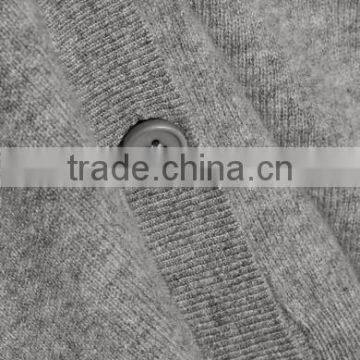 Custom Made Women Gray and Black Cashmere Off-Shoulder Cardigan With Black Shoulder Straps photo-5