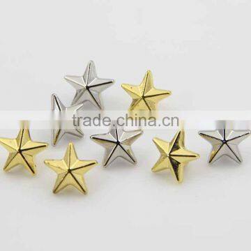 New Design Silver Golden 11.5mm Plastic Shank Buttons Star Shaped Button