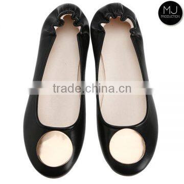 Wholesale PU Leather Monogrammed Ballet Flats photo-4