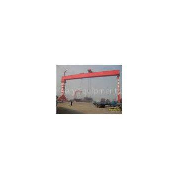 300t Double Electric Girder Gantry Crane , Shipyard Cranes With Double-Trolley For Ship Building