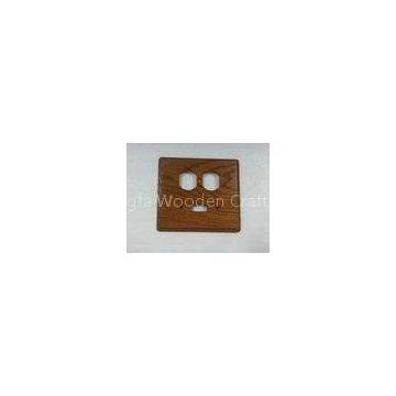Brown Painted Wooden Switch Plate Covers , 146 X 127 mm Oak Wall Plate Covers