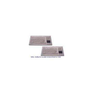 Panel Mount Industrial Keyboard With Trackball , Function Keys And Number Keypad