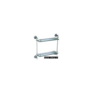 double glass shelf(glass rack,bathroom shelf)