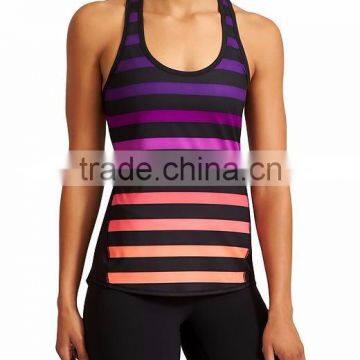 China manufacturer Stripe Women Sport Tank Top