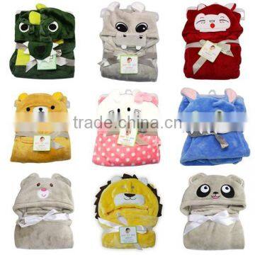 wholesale polar fleece animal baby hooded bathrobe