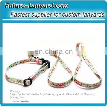 Detachable pet collar and leash with customized logo