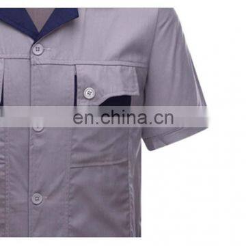 Wholesale Short -Sleeved Labor Uniform / High Quality Workwear Uniforms Industrial Uniform of 100% Cotton/TC/CVC photo-4