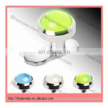 Glow in the Dark Body Jewelry Dermal Anchor Top Piercing