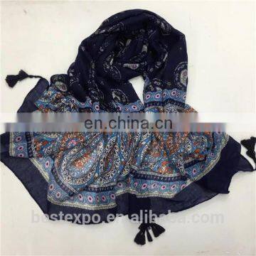 wholesale girls beautiful scarf with fringe jakarta shawl malaysia women hijab