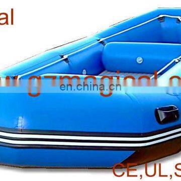 Blue inflatable rowing boat/inflatable sea kayak