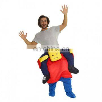 Funny Halloween Carnival Party Piggyback Ride On Square Face Costume