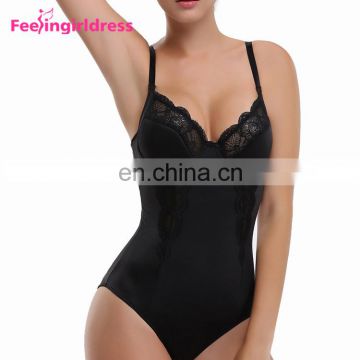 Private Label Black Women Body Shaper Slimming Thong Shapewear Bodysuit