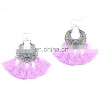 Ladies Fashion Alloy Multicolor Lovely Tassel Earrings for All Purpose