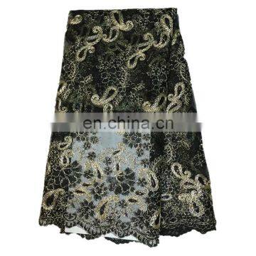 Hot sale African French Net Lace Applique high quality Embroidery lace Fabric W16011548