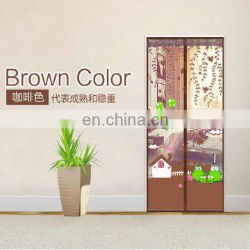 The China Printing Design of Anti Mosquito Magnetic Automatic Closing Door Screen with Magnetic bar and Plastic Button