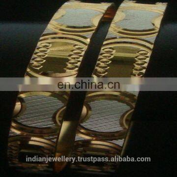 Gold plated jewelry bangles manufacturer, goldplated brass bangle jewellery exporter