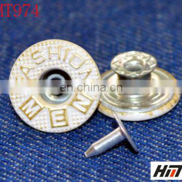 Iron material buttons for garments