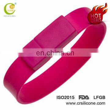 Nice Design Silicone Wristband Usb Flash Drive High Quality Promotion Gifts Wristband Usb Flash Drive