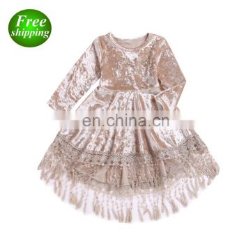 2019 Easter Day Dress Summer Girls Ear Moon Print Dresses Kids Party Dresses Princess Dresses