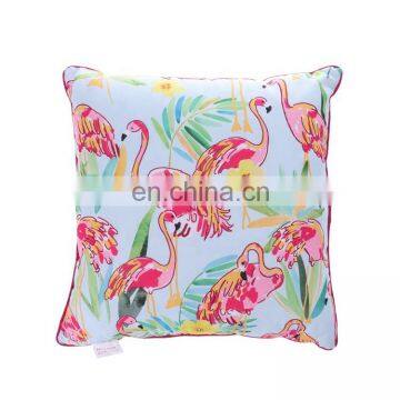 Outdoor Accent Pillow Cover Flamingo Paradise Large Water UV Stain-Resistance Tropical Decorative Replacement Cushion Cover photo-2