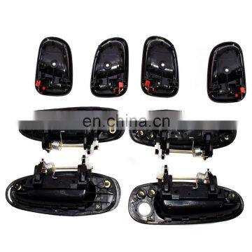 Door Handle Black Outside Black Inside Kit Set 8 For Toyota Corolla 6920512130 photo-5