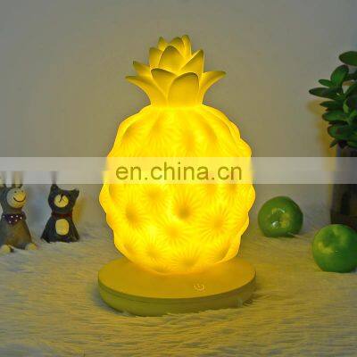 Fruit color changing table lamps gift touch mood lights small 3d led silicone night light for kids