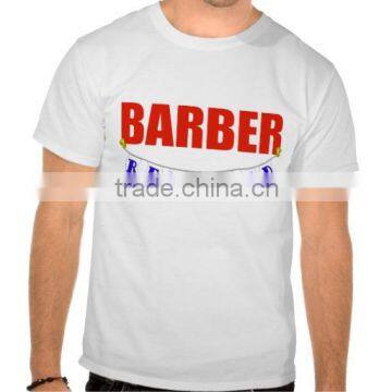 Barber T-Shirt - Gents Barber T-Shirt White (Customize your logo)
