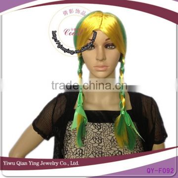 cheap long promotion item braid hair wigs for brazil world cup