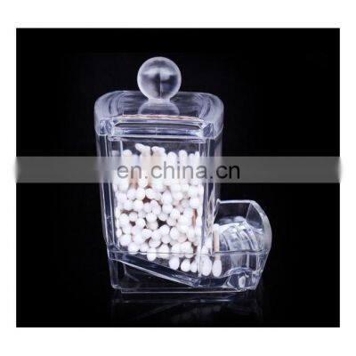 New Clear Acrylic Makeup Multipurpose Foldable Cotton Swab Storage Box Cotton Swab Storage Box Paper Organizer photo-5