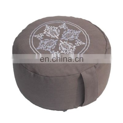 Best quality Custom embroidery private label Round zafu meditation cushions Indian supplier