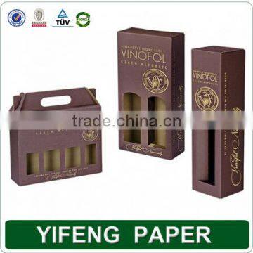 Corrugated Paperboard Packaging Cardboard 80ml Bottle Gift Box For 80ml Wine